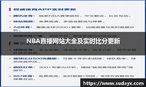 NBA直播网站大全及实时比分更新